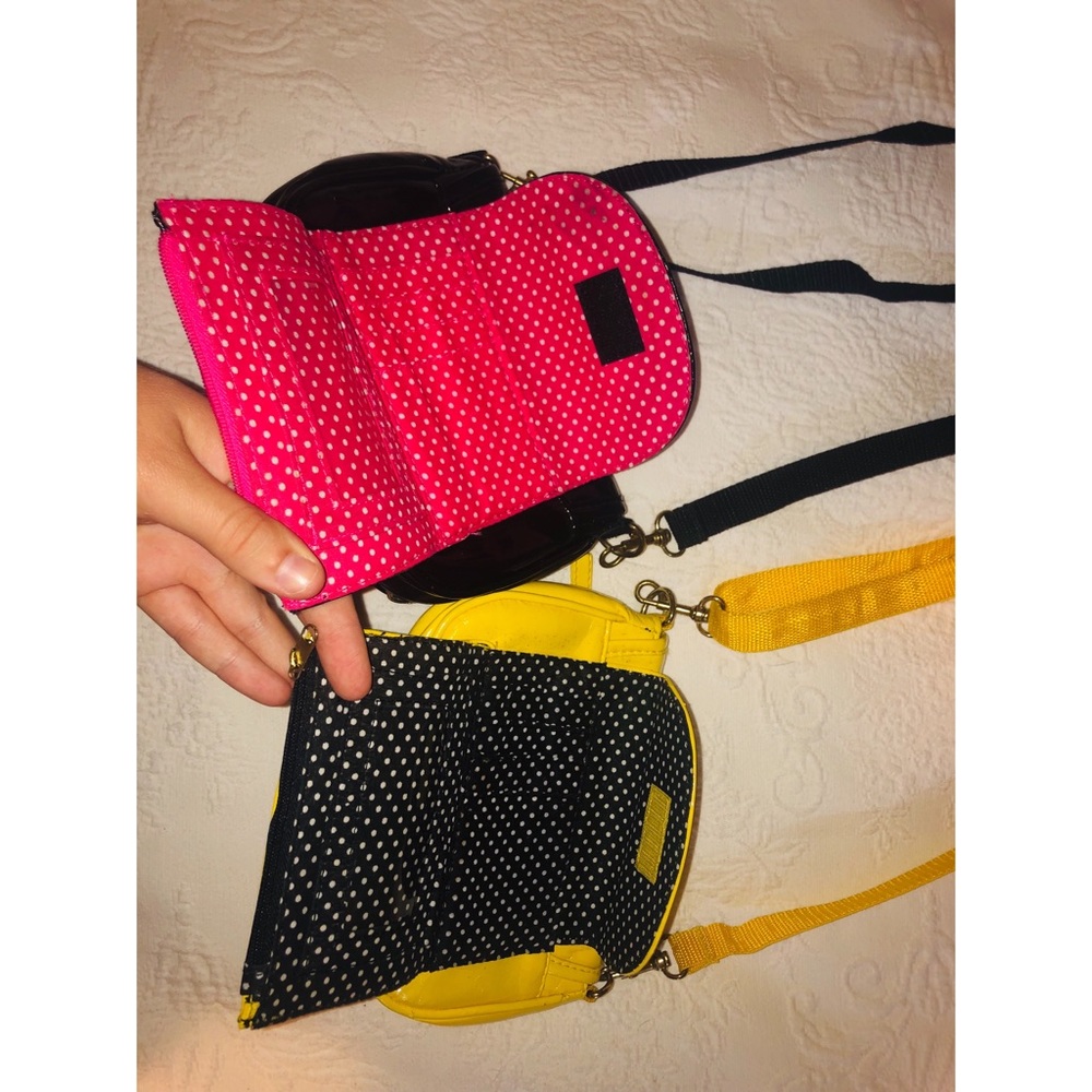 Patent leather crossbody bags for travel